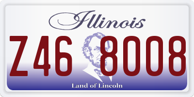 IL license plate Z468008