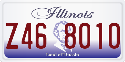 IL license plate Z468010