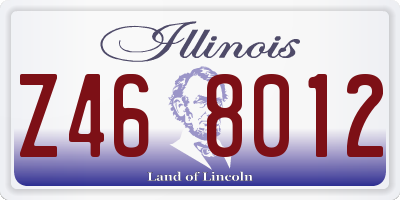 IL license plate Z468012
