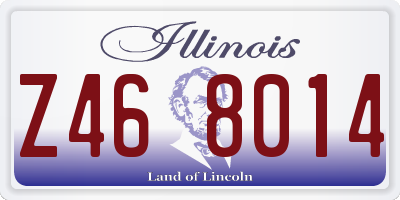 IL license plate Z468014