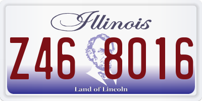 IL license plate Z468016