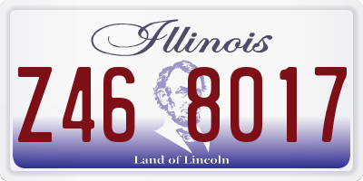 IL license plate Z468017