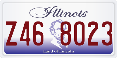 IL license plate Z468023