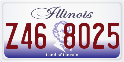 IL license plate Z468025