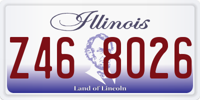 IL license plate Z468026