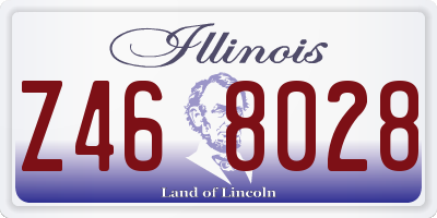 IL license plate Z468028
