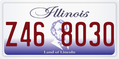 IL license plate Z468030