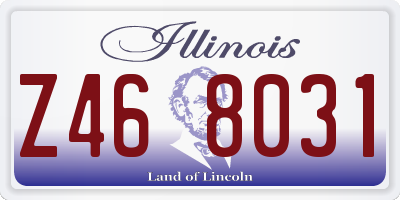 IL license plate Z468031