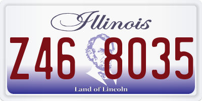 IL license plate Z468035