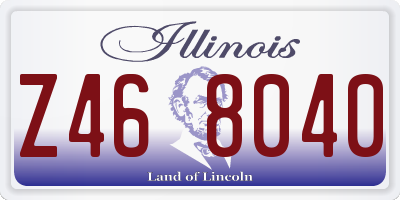 IL license plate Z468040