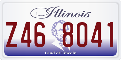 IL license plate Z468041