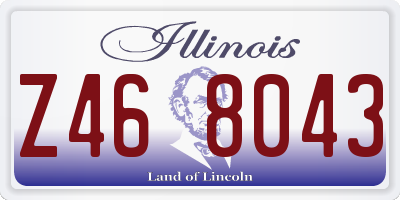 IL license plate Z468043