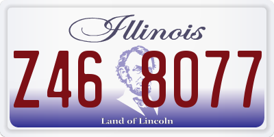 IL license plate Z468077