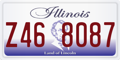 IL license plate Z468087