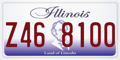 IL license plate Z468100