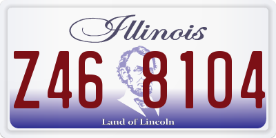 IL license plate Z468104