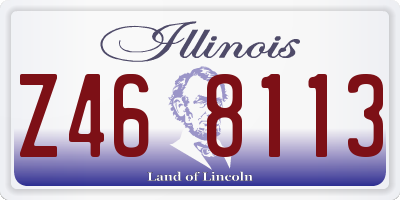 IL license plate Z468113