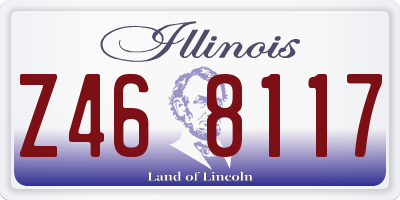 IL license plate Z468117