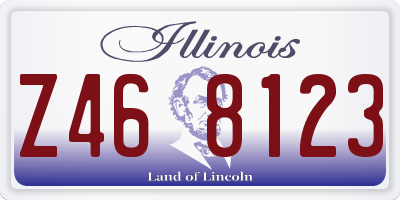IL license plate Z468123