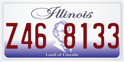 IL license plate Z468133