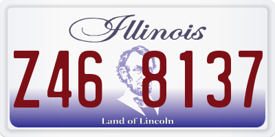 IL license plate Z468137
