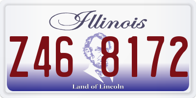 IL license plate Z468172