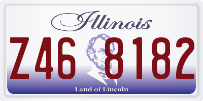IL license plate Z468182