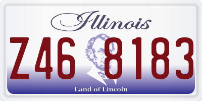IL license plate Z468183