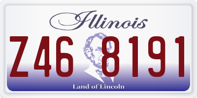 IL license plate Z468191