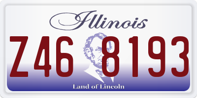 IL license plate Z468193