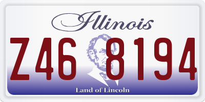 IL license plate Z468194