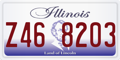 IL license plate Z468203
