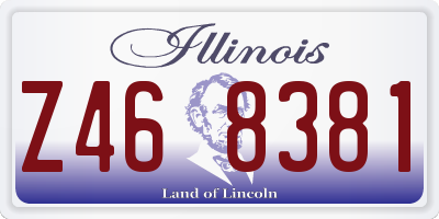 IL license plate Z468381