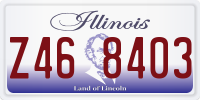 IL license plate Z468403