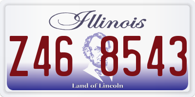 IL license plate Z468543