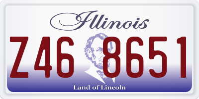 IL license plate Z468651