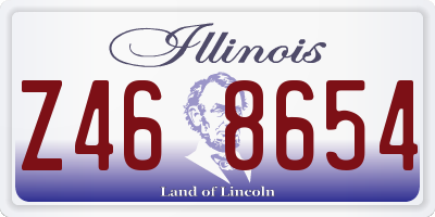 IL license plate Z468654