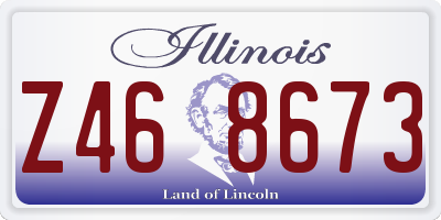 IL license plate Z468673