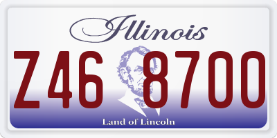 IL license plate Z468700