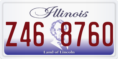 IL license plate Z468760