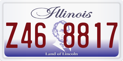 IL license plate Z468817