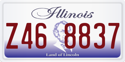 IL license plate Z468837