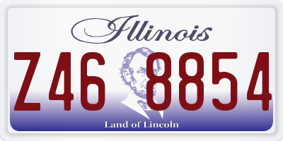 IL license plate Z468854