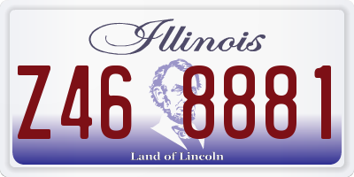 IL license plate Z468881