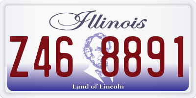 IL license plate Z468891
