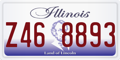 IL license plate Z468893