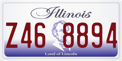 IL license plate Z468894