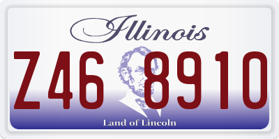 IL license plate Z468910