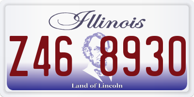 IL license plate Z468930