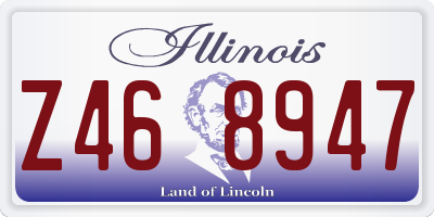IL license plate Z468947